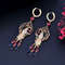 Elegant Silver Tassel Earrings with Color Zircon
