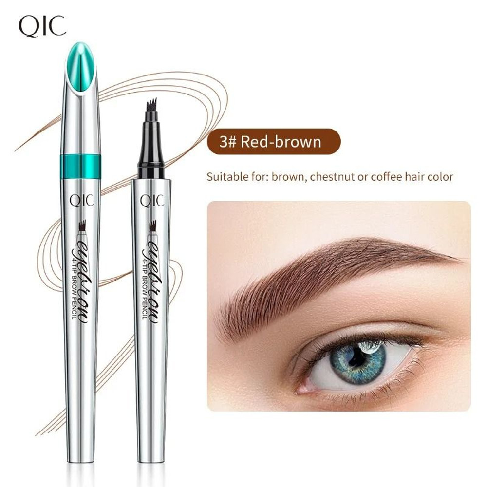 UltraFine Waterproof Liquid Eyebrow Pencil 3D LongLasting Dark Brown 7