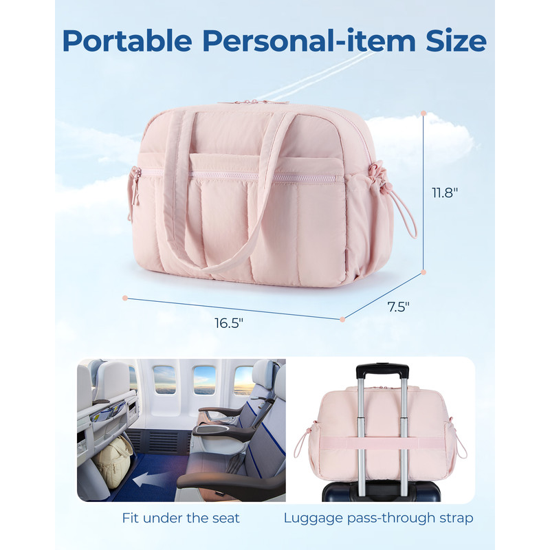 Travel Duffel Bag For Women Gym Weekend Carryon With Wet Pocket Waterproof TSAFriendly 4