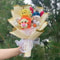 Cartoon Winnie The Pooh Plush Doll With Handmade Flower Bouquet Wedding Valentines Day Christmas G