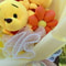 Cartoon Winnie The Pooh Plush Doll With Handmade Flower Bouquet Wedding Valentines Day Christmas G 1