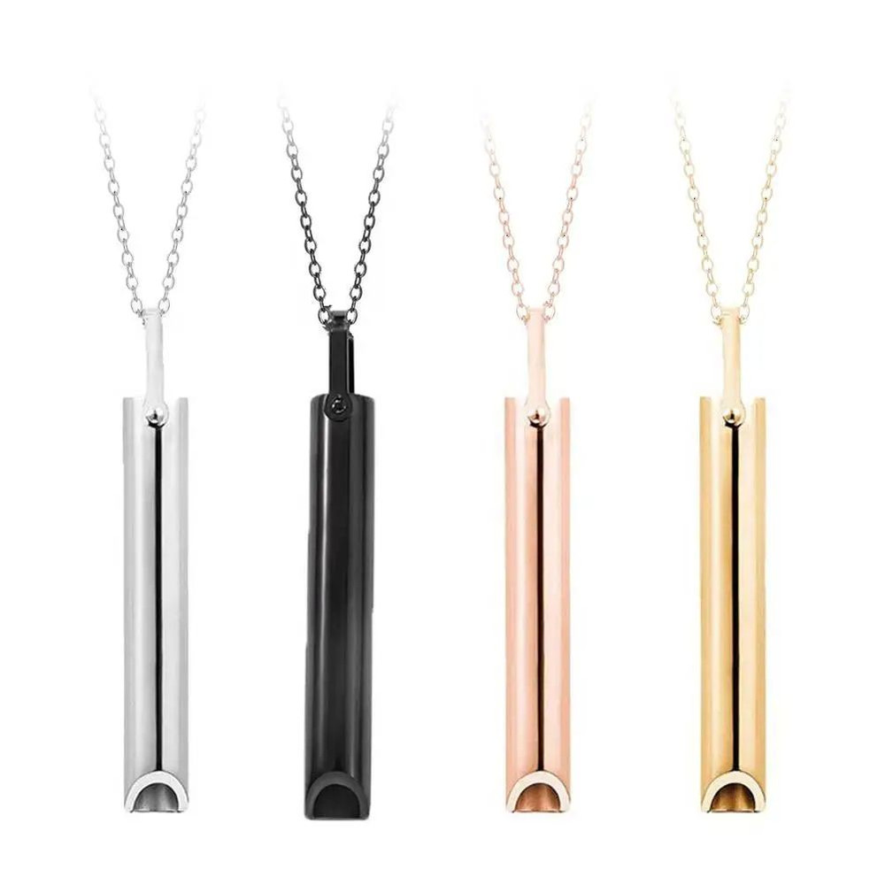 Stainless Steel Breathlace Necklace Quit Smoking Anxiety Relief Tool 2