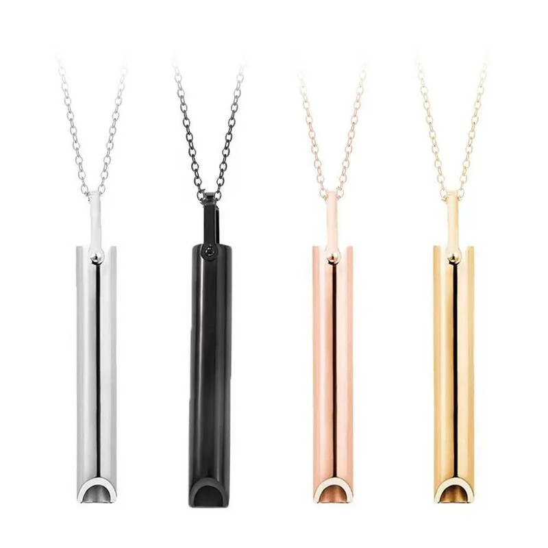Stainless Steel Breathlace Necklace Quit Smoking Anxiety Relief Tool 2