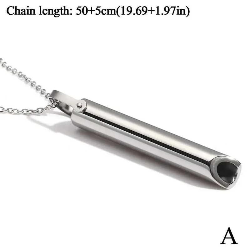 Stainless Steel Breathlace Necklace Quit Smoking Anxiety Relief Tool 4
