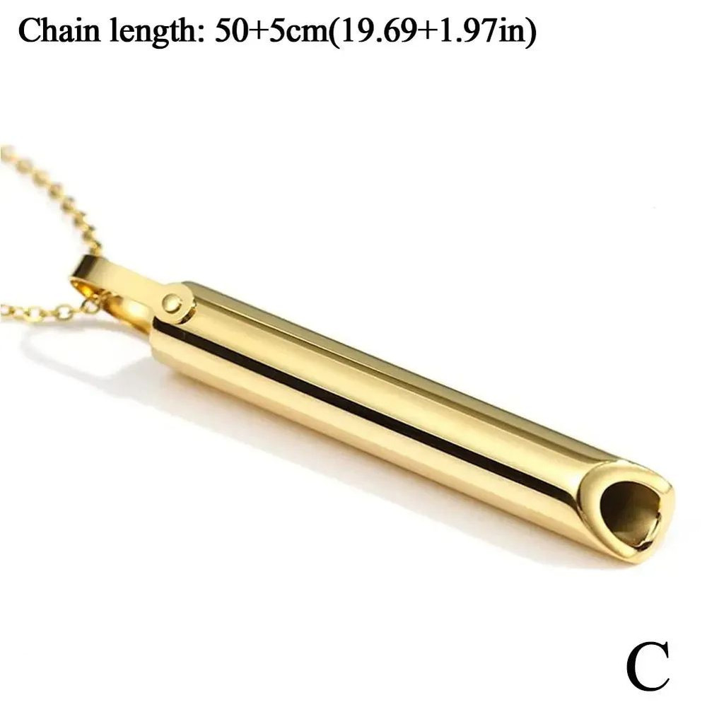 Stainless Steel Breathlace Necklace Quit Smoking Anxiety Relief Tool 6