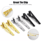 Elegant Tie Clips For Men Metal Necktie Bar Pinch Clasps Wedding Party Gift Set 1