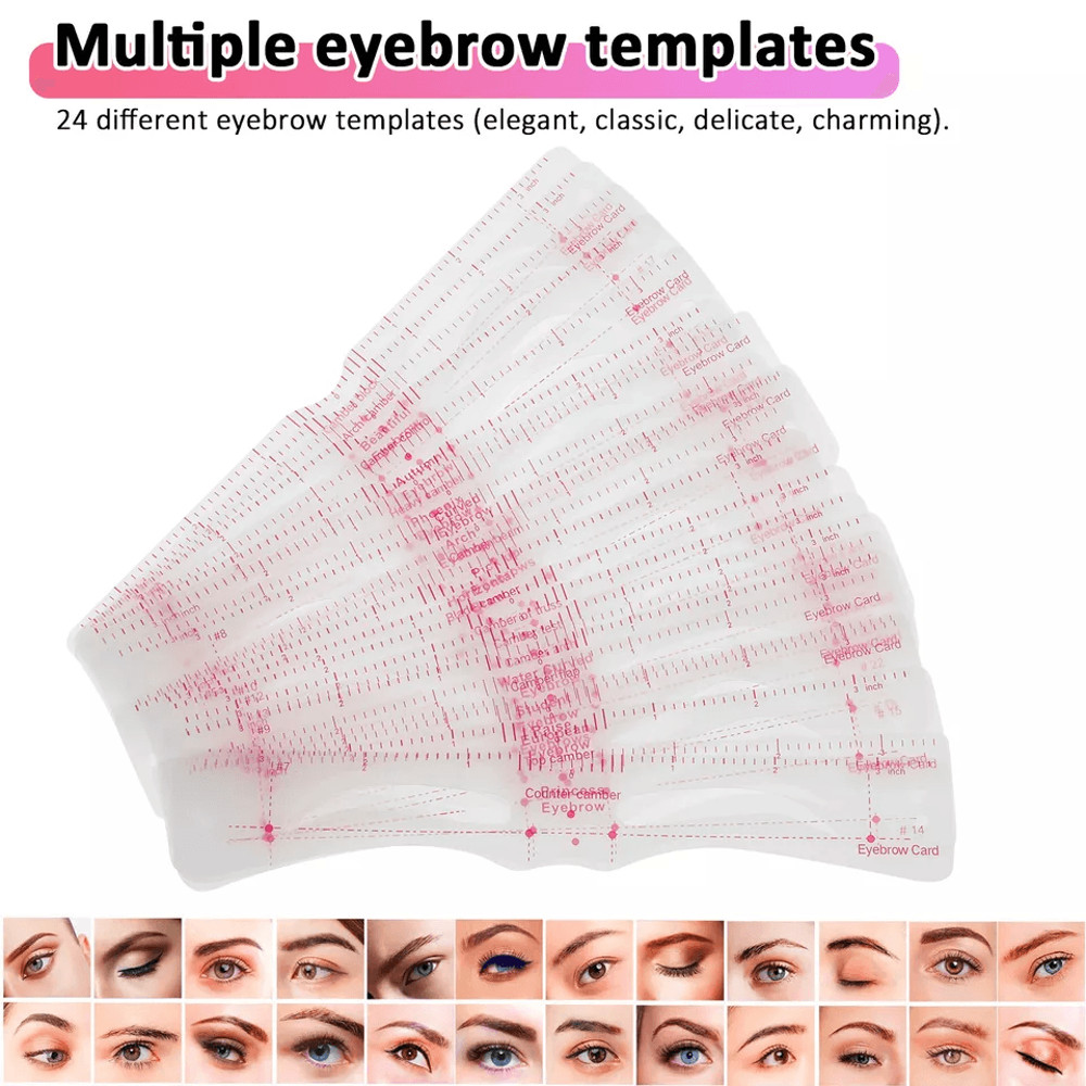 Eyebrow Stencils Shaping Kit Reusable Grooming Template Makeup Tool Set 1