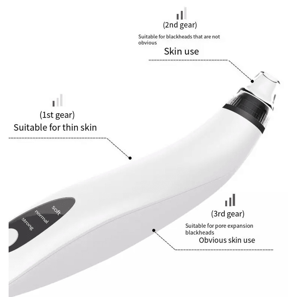 Electric Blackhead Remover Cleaner Face Diamond Pore Vacuum With Whitehead Suction Tool 4