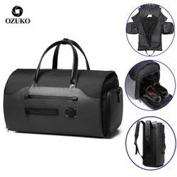 multifunction garment bag for men, large capacity suit storage luggage handbag with waterproof travel duffel & shoes