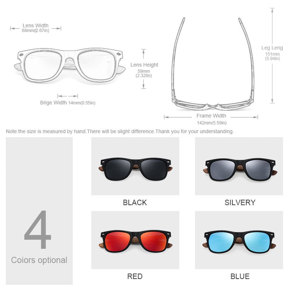 Natural Wooden Sunglasses Men Polarized Fashion Sun Glasses Original Wood TR90 Frames With UV400 Pr 1