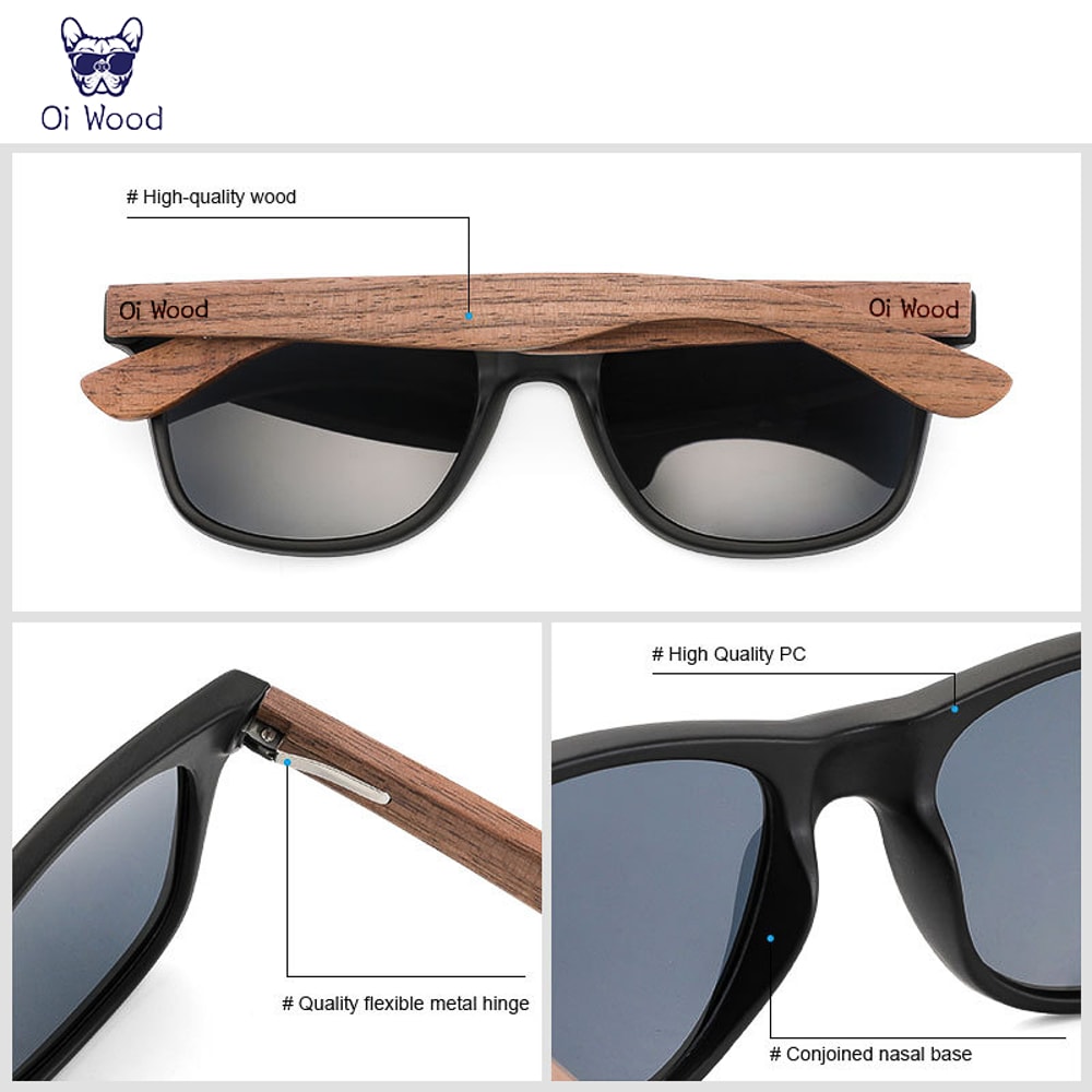 Natural Wooden Sunglasses Men Polarized Fashion Sun Glasses Original Wood TR90 Frames With UV400 Pr 3