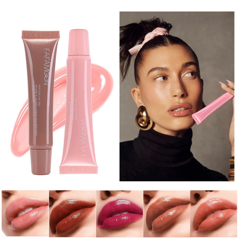 Soft Tube Mirror Lip Gloss Nude Brown Plumping Lip Gloss Moisturizing Lip Oil Transparent Lipgloss  1