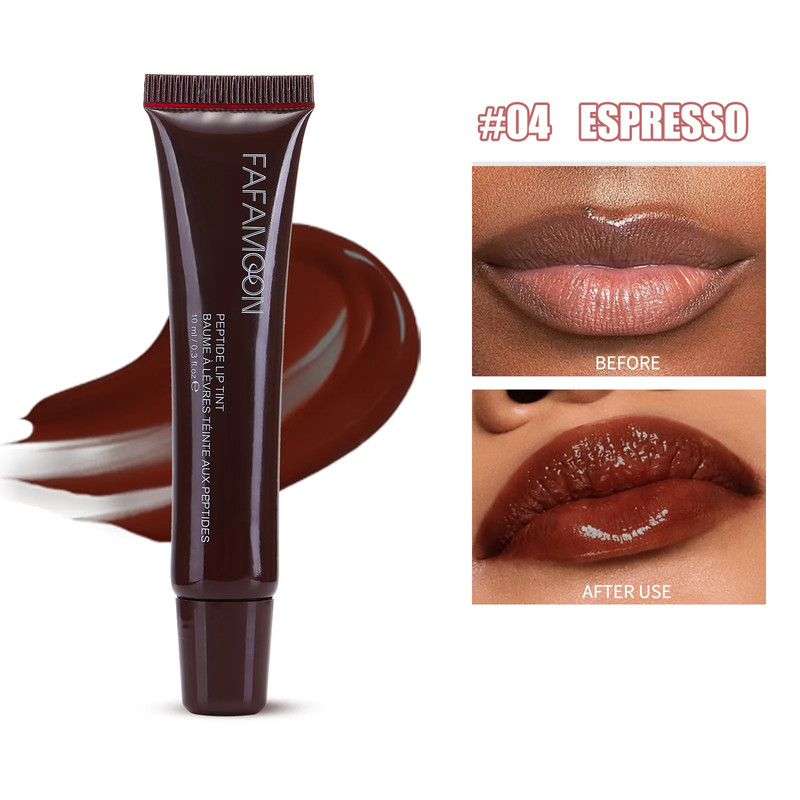 Soft Tube Mirror Lip Gloss Nude Brown Plumping Lip Gloss Moisturizing Lip Oil Transparent Lipgloss  7