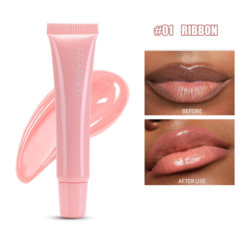 Soft Tube Mirror Lip Gloss Nude Brown Plumping Lip Gloss Moisturizing Lip Oil Transparent Lipgloss  8
