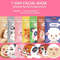 Cute Cartoon Facial Mask, Moisturizing Hydrating Mask for Deep Moisturizing Tender Skin, Animal Mask Skin Care Gift