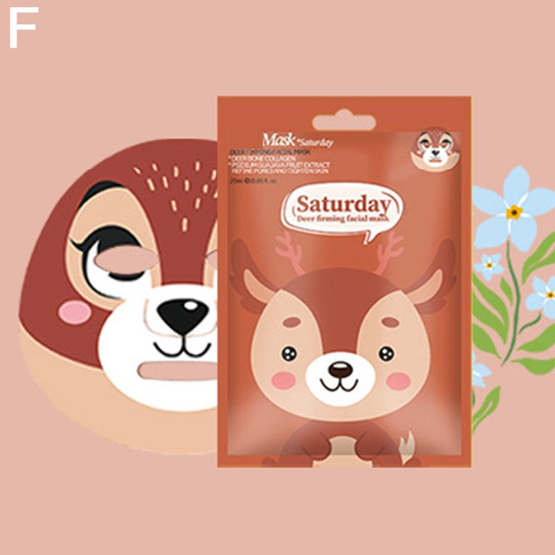Cute Cartoon Facial Mask, Moisturizing Hydrating Mask for Deep Moisturizing Tender Skin, Animal Mask Skin Care Gift