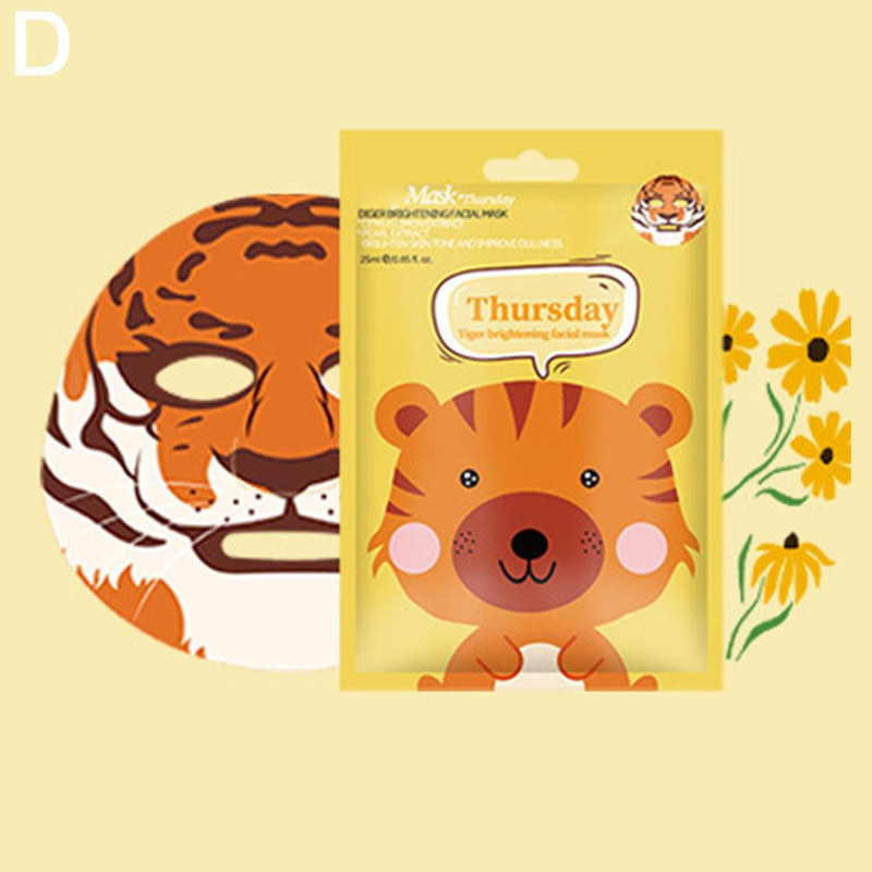Cute Cartoon Facial Mask, Moisturizing Hydrating Mask for Deep Moisturizing Tender Skin, Animal Mask Skin Care Gift