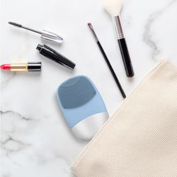 brush sonic electric facial cleanser, electric face cleansing brush skin care tools, scrubber massager for radiant skin