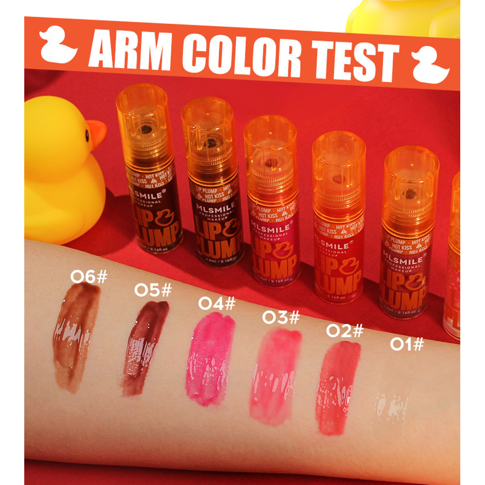 Duck Lip Plump Lip Oil Moisturizing Lip Gloss Mirror Finish, Water Nature Long-Lasting Gloss, Pearl Lip Glaze Set