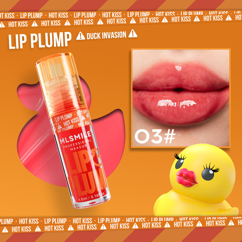 Duck Lip Plump Lip Oil Moisturizing Lip Gloss Mirror Finish, Water Nature Long-Lasting Gloss, Pearl Lip Glaze Set