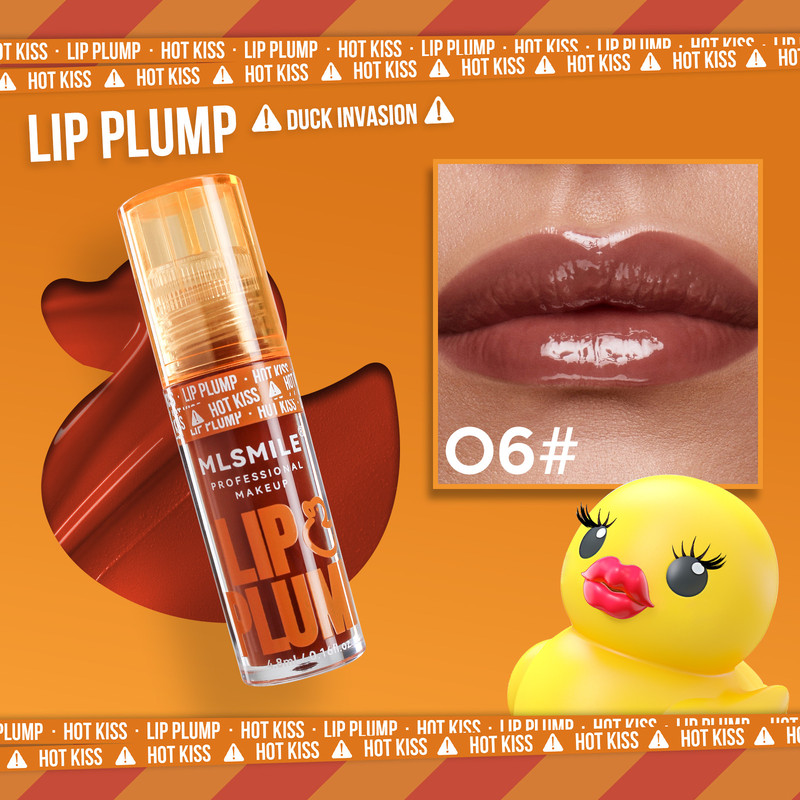 Duck Lip Plump Lip Oil Moisturizing Lip Gloss Mirror Finish, Water Nature Long-Lasting Gloss, Pearl Lip Glaze Set