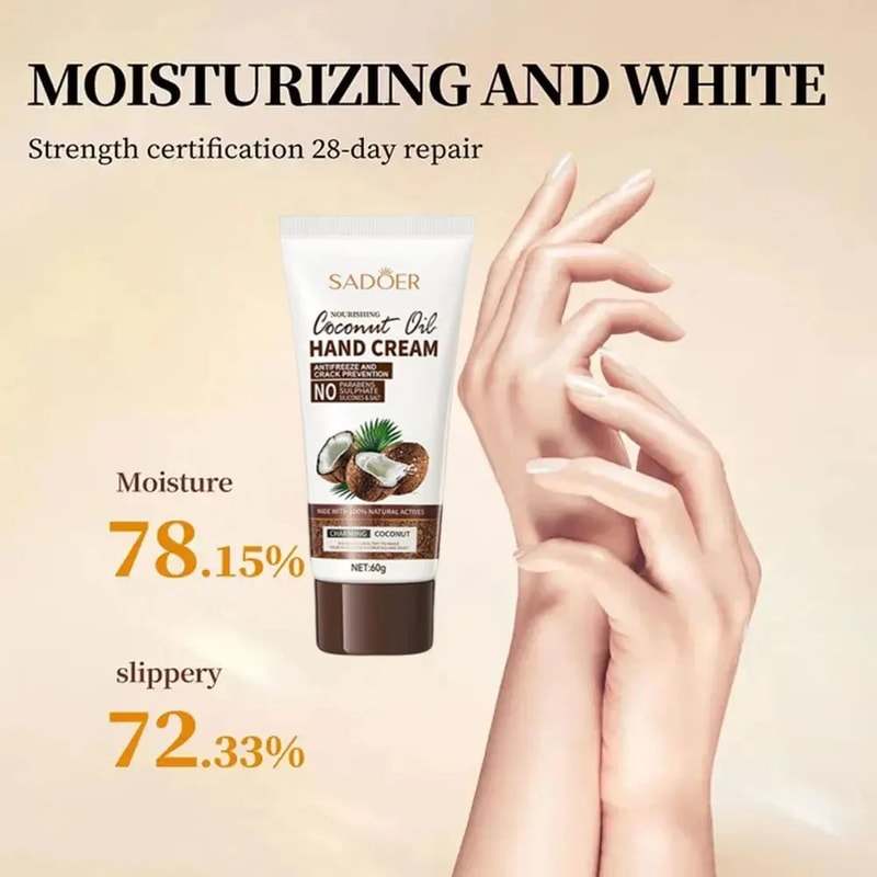 AntiWrinkle Hand Cream With Coconut Oil Moisturizing Skin Care Serum 3