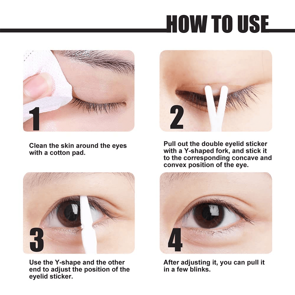 Instant Eyelid Lift with Anti-Aging Eyelid Tape - Safe, Transparent Strips, Contains 100 Pieces for Daily Use