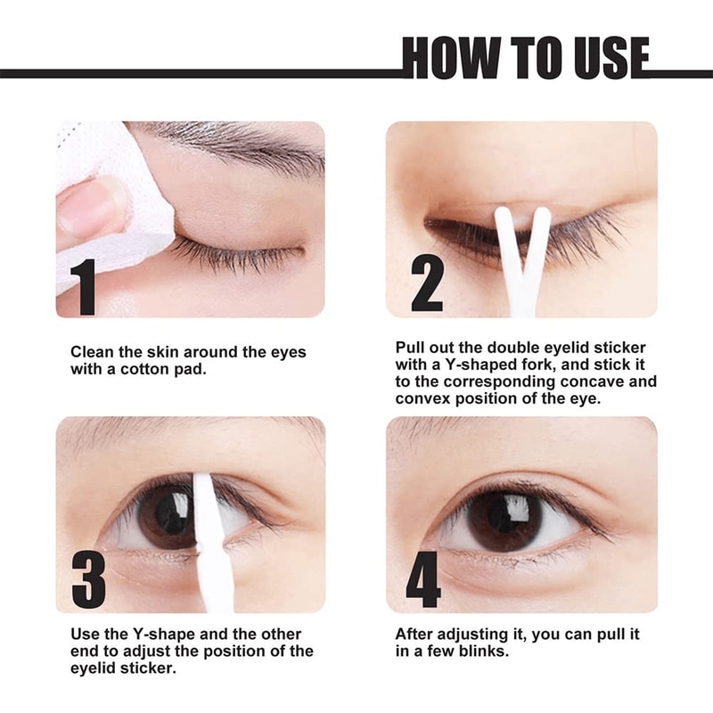 Instant Eyelid Lift with Anti-Aging Eyelid Tape - Safe, Transparent Strips, Contains 100 Pieces for Daily Use