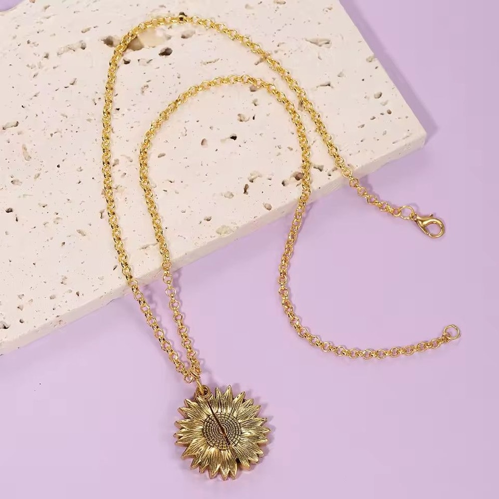 Sunflower You Are My Sunshine Necklace 7