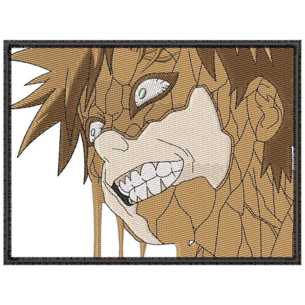 Anime Machine Embroidery Pattern Gaara Face Sand 0