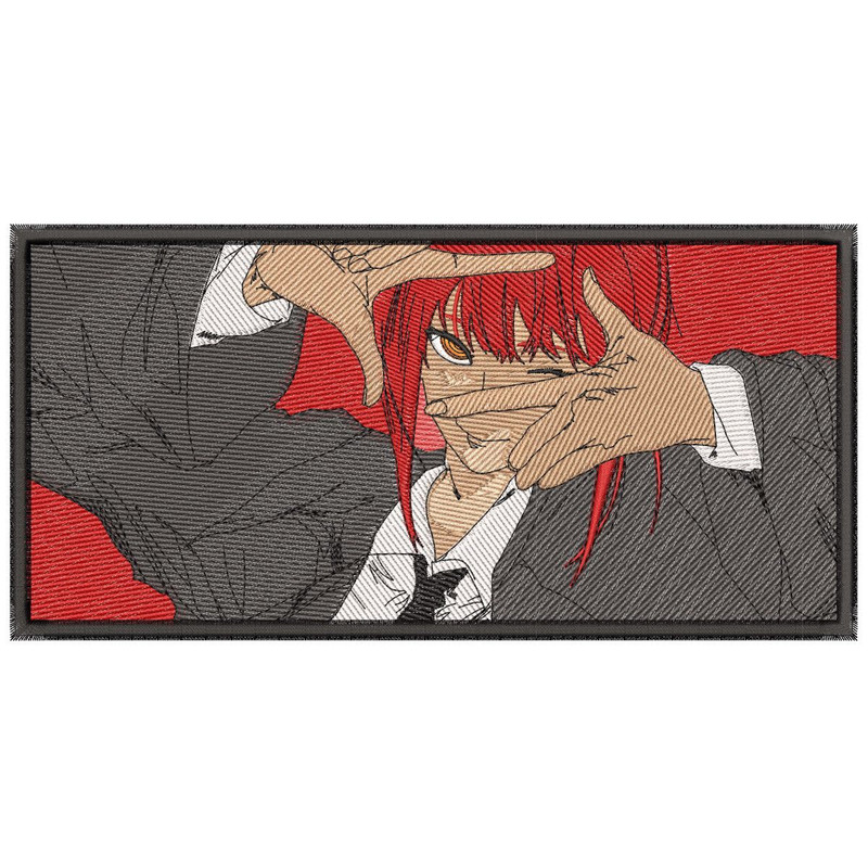 Anime Machine Embroidery Pattern Makima Makes Frames 0