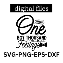 one boy thousand feelings svg cut file | commercial use instant download printable vector clip art newborn baby | baby b