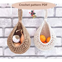 crochet pattern pdf wall hanging basket