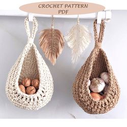 How to crochet Mother's Day gift Super easy tutorial for hanging basket Pattern PDF