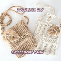 Crochet with me Pattern PDF Small shoulder bag Summer crossbody phone bag Birthday gift for girls
