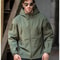 Mens Tactical Soft Shell Jacket Windproof Waterproof Army Combat Jacket with Hood