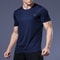 Gym Sport Shirt for Men Breathable Quick Dry Workout Tee Round Neck Short Sleeve Activewear Top