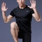 Gym Sport Shirt for Men Breathable Quick Dry Workout Tee Round Neck Short Sleeve Activewear Top