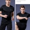 Gym Sport Shirt for Men Breathable Quick Dry Workout Tee Round Neck Short Sleeve Activewear Top