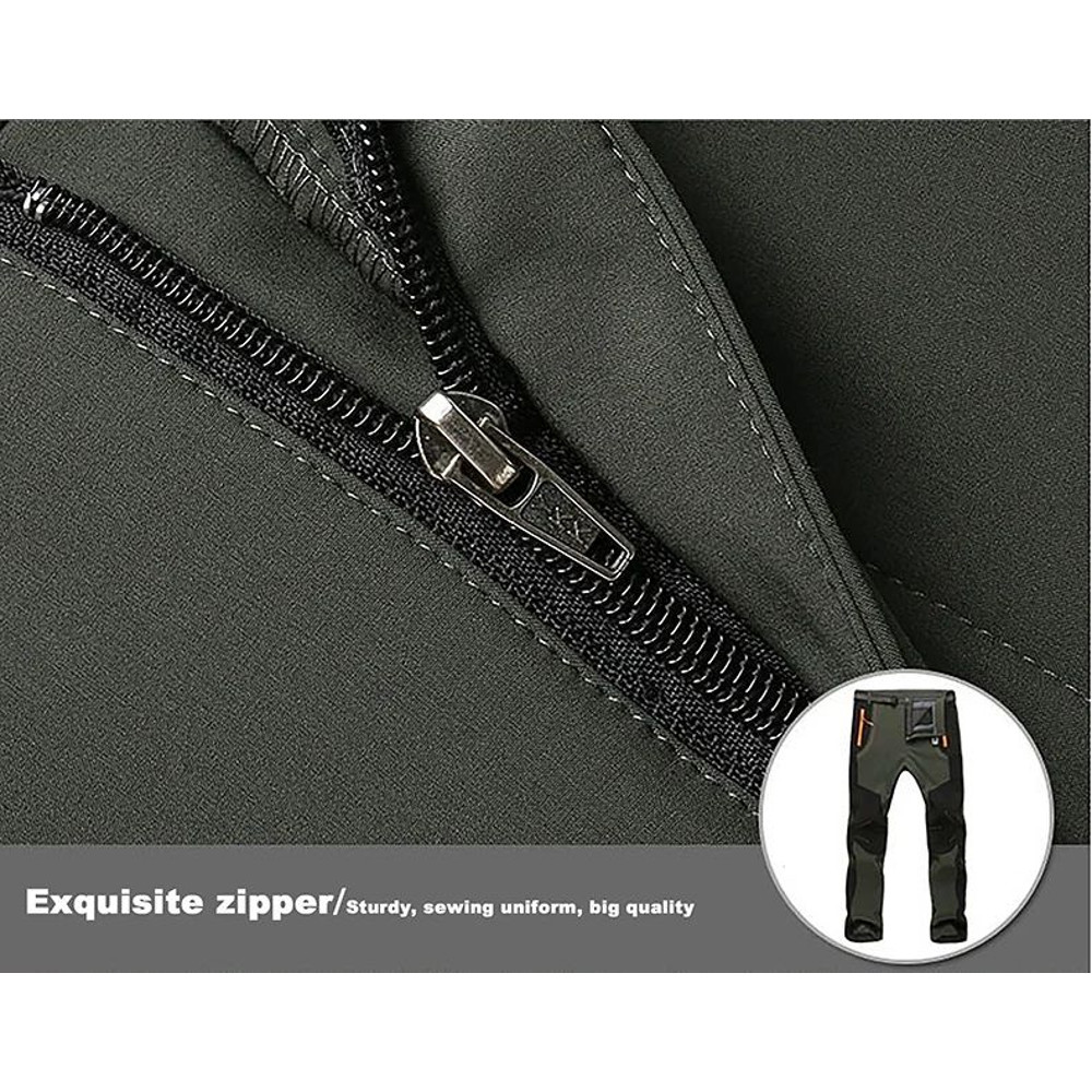 Winter Waterproof Hiking Pants for Men Windproof Outdoor Soft Shell Trekking Pants Warm Camping Sk