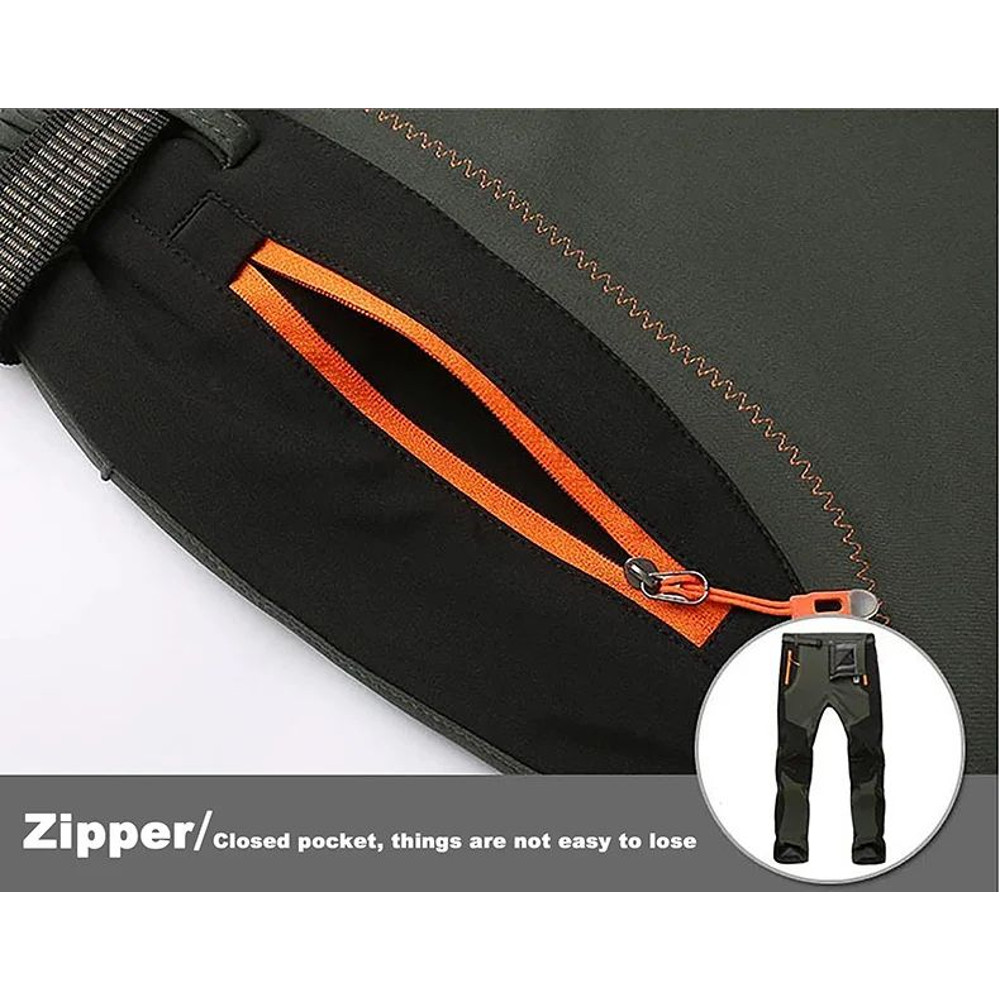 Winter Waterproof Hiking Pants for Men Windproof Outdoor Soft Shell Trekking Pants Warm Camping Sk