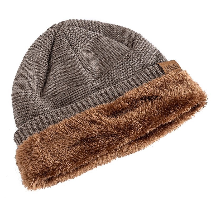 New Unisex Slouchy Winter Hats FurLined Warm Beanie Cap For Men Women 2
