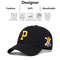 Unisex P Letter Pirate Baseball Cap Cotton Snapback Hat for Men Women Hip Hop Trucker Design