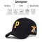 Unisex P Letter Pirate Baseball Cap Cotton Snapback Hat for Men Women Hip Hop Trucker Design