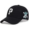 Unisex P Letter Pirate Baseball Cap Cotton Snapback Hat for Men Women Hip Hop Trucker Design