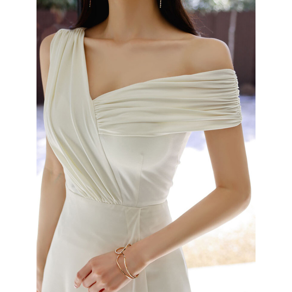 Ladies Clothes White Off Shoulder Slim Maxi Dress, Fashion Summer Evening Long Dress Women Robe Mujer Vestidos Fiesta