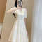 Formal Occasion White Elegant Woman Dress Midi, Birthday Dresses for Women, Luxury Beautiful High Quality Outfits