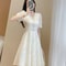Formal Occasion White Elegant Woman Dress Midi, Birthday Dresses for Women, Luxury Beautiful High Quality Outfits