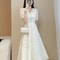 Formal Occasion White Elegant Woman Dress Midi, Birthday Dresses for Women, Luxury Beautiful High Quality Outfits