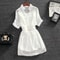 Luxury Chiffon Two Piece Dress for Women, Elegant Summer Party Outfit, Loose Tulle Evening Dress Prom White Transparent